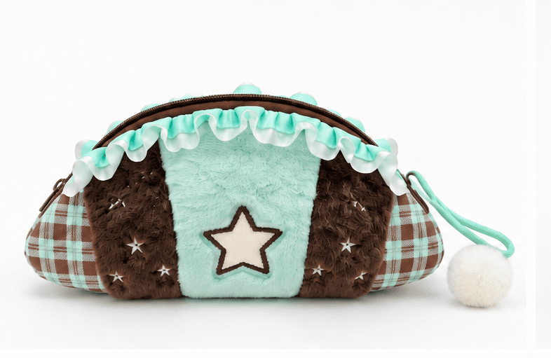 Mint star pouch showing a custom soft-accessory direction