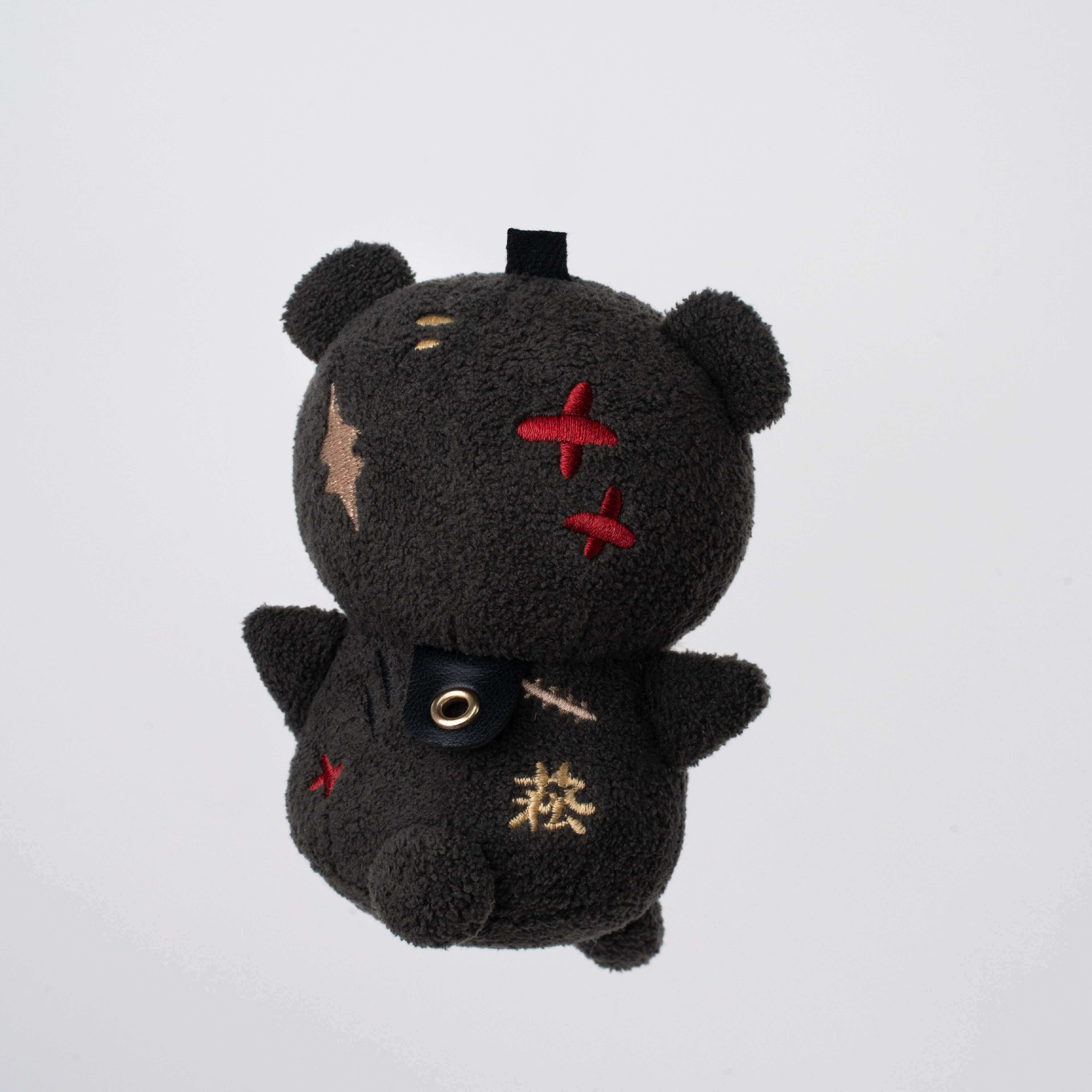 Back construction detail of a custom plush used to explain production quality checks
