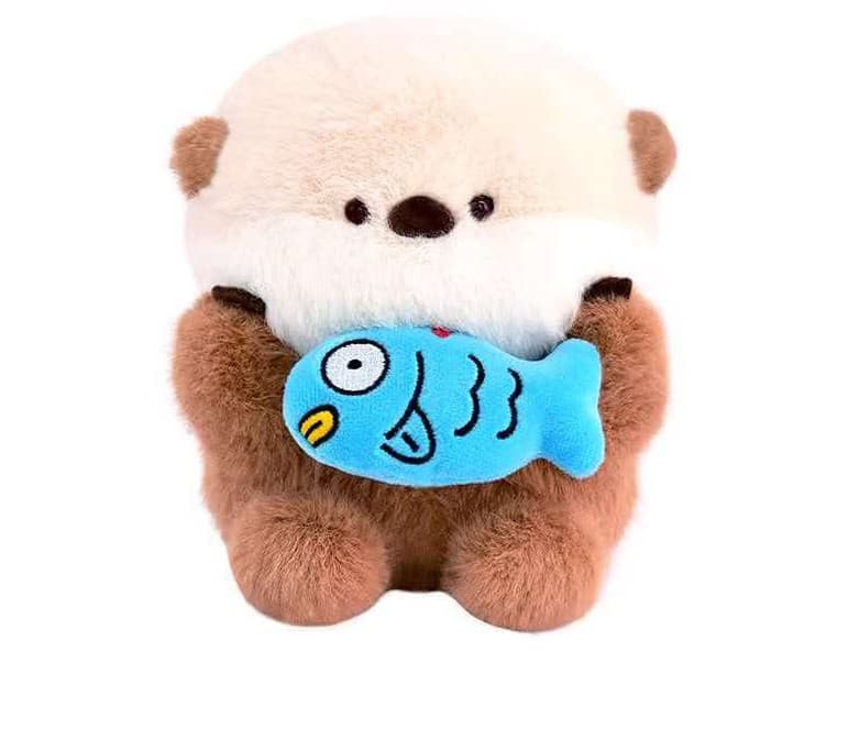 Otter mascot plush keychain development example