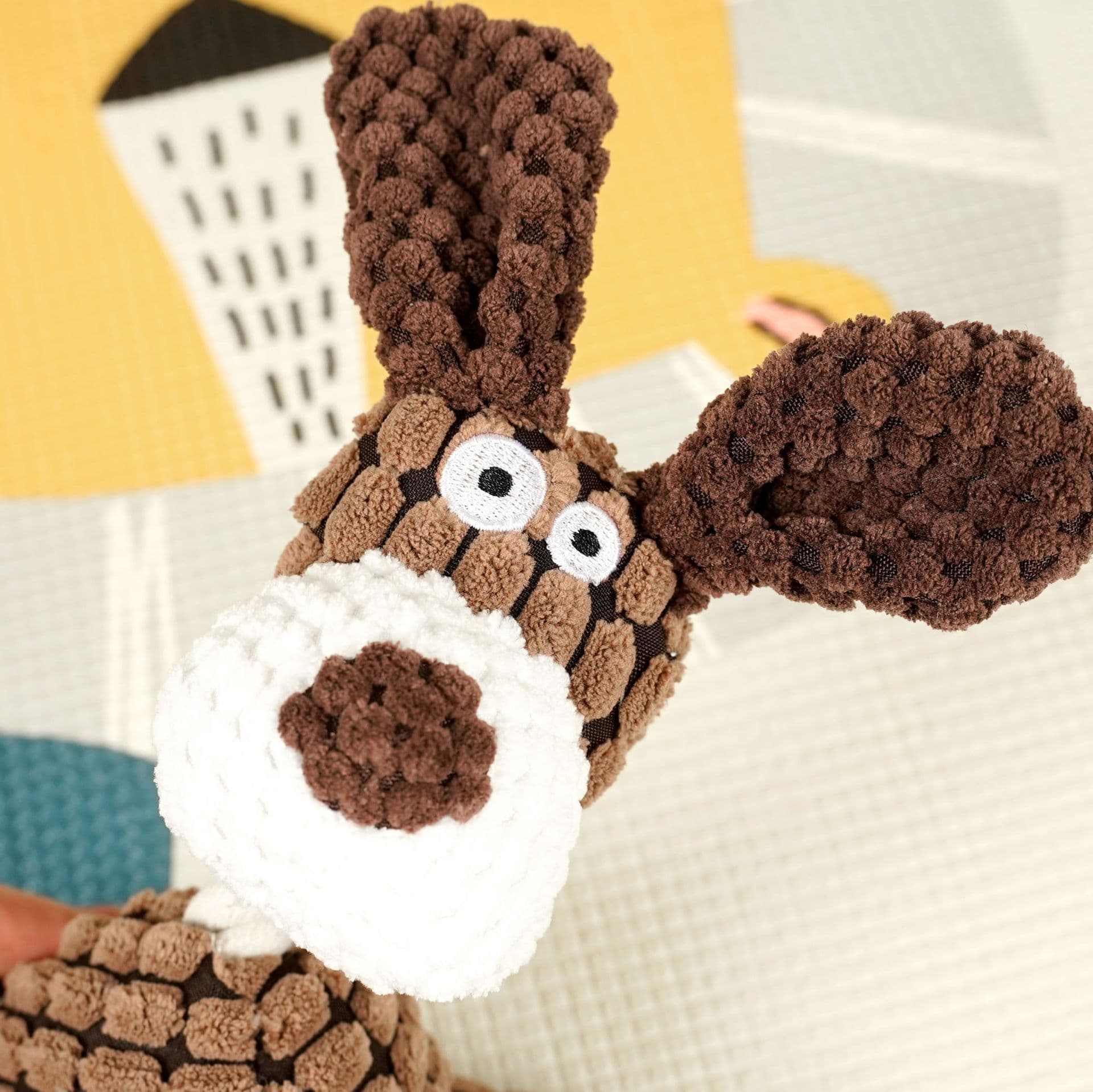 Custom pet plush toy detail sample by Giftora
